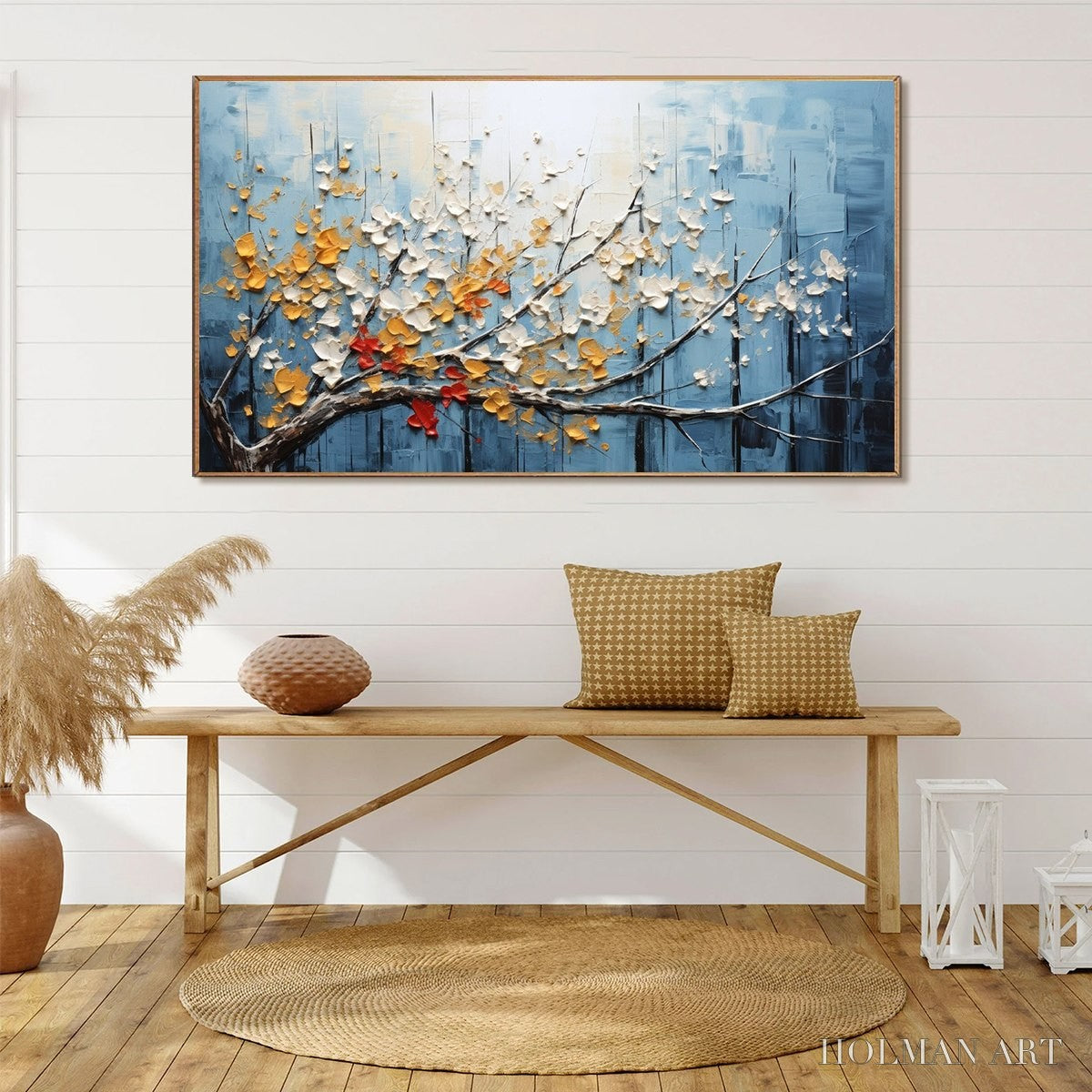 HOLMAN ART Blossoming Branch – Textured Floral Oil Painting - image 4