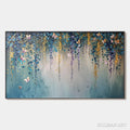 HOLMAN ART Cascade – Panoramic Floral and Butterfly Oil Painting - image 1