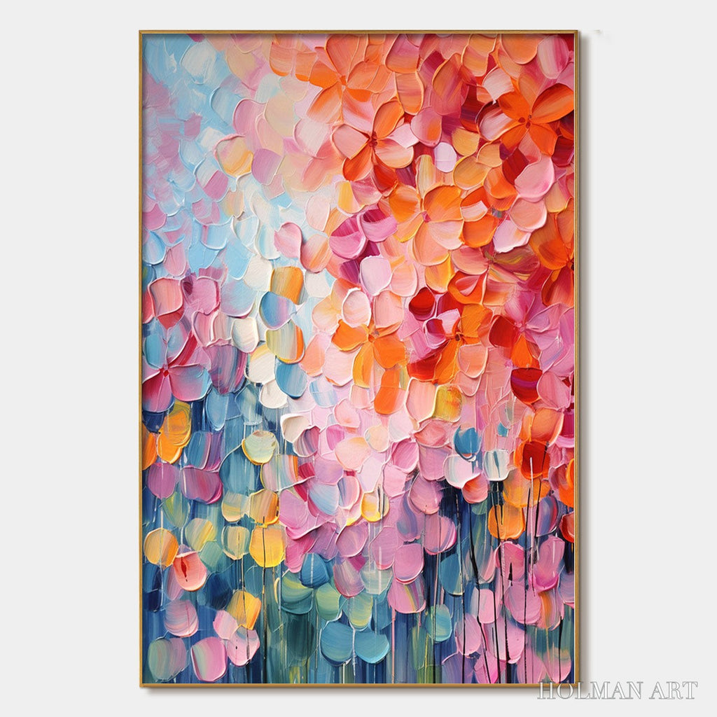 HOLMAN ART Blooming Rhapsody – Textured Impasto Floral Oil Painting - image 1