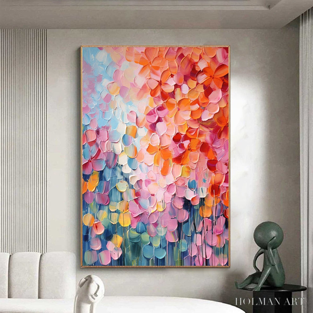 HOLMAN ART Blooming Rhapsody – Textured Impasto Floral Oil Painting - image 2
