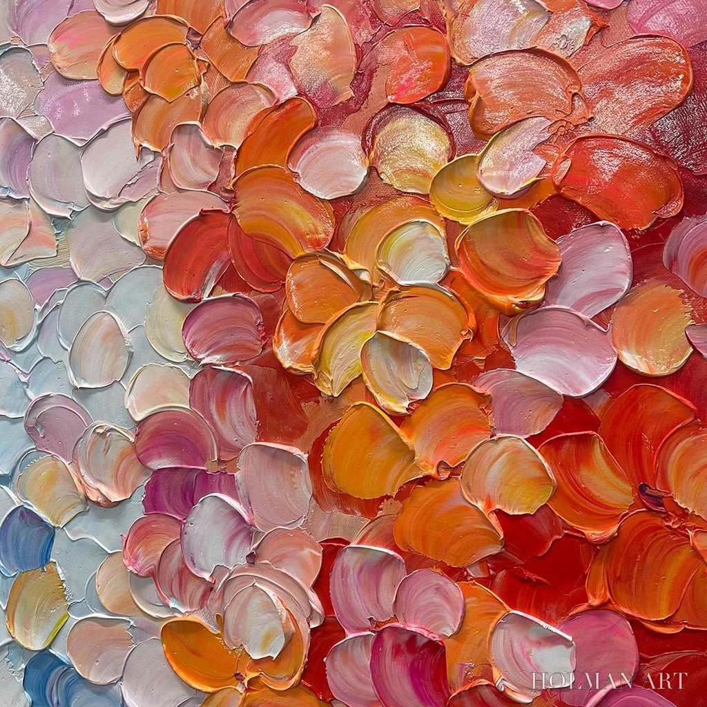 HOLMAN ART Blooming Rhapsody – Textured Impasto Floral Oil Painting - image 6