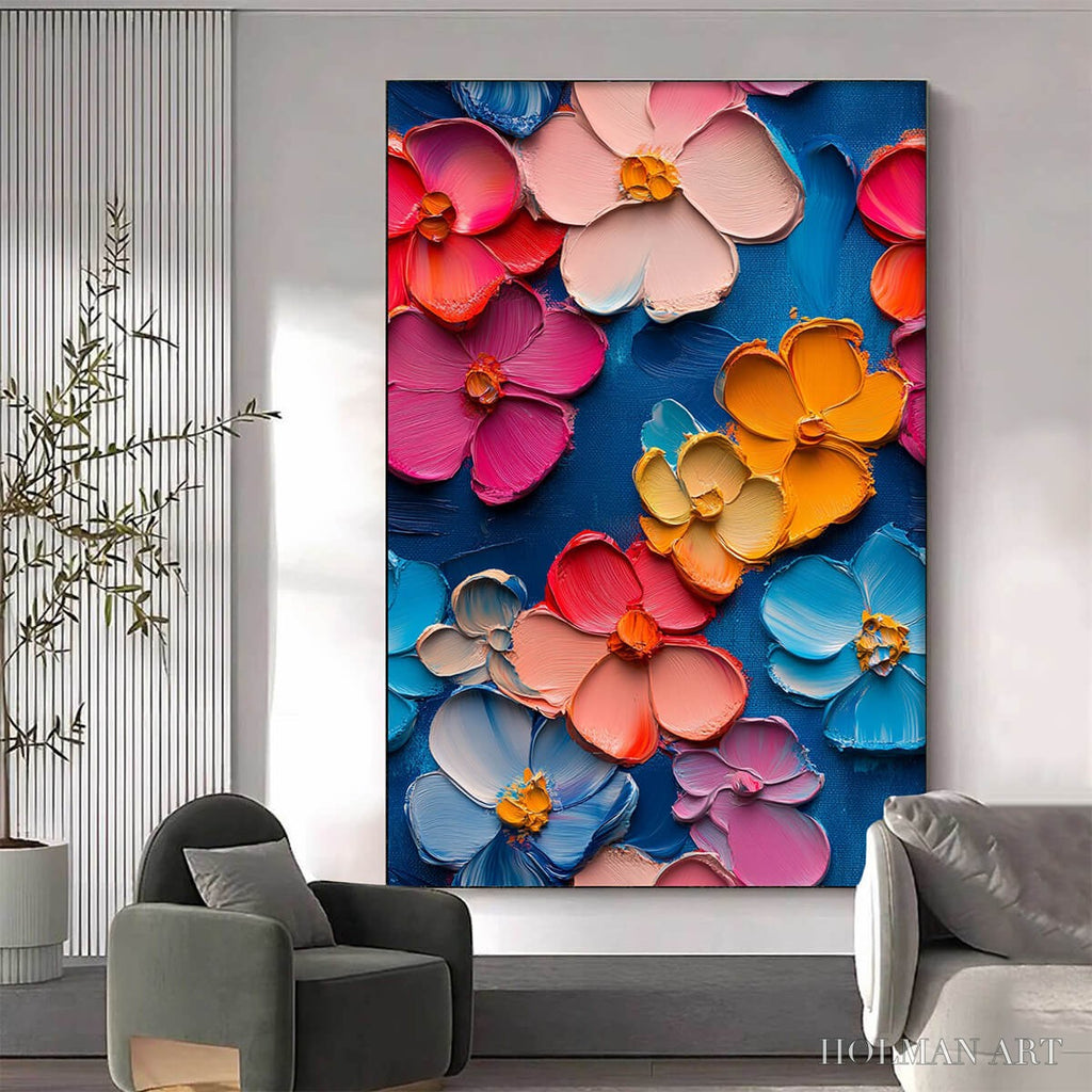 HOLMAN ART Jewel Garden – Colorful Impasto Floral Oil Painting on Canvas - image 2