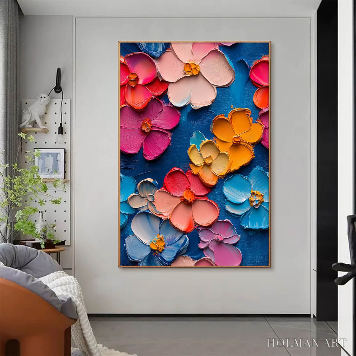 HOLMAN ART Jewel Garden – Colorful Impasto Floral Oil Painting on Canvas - image 4