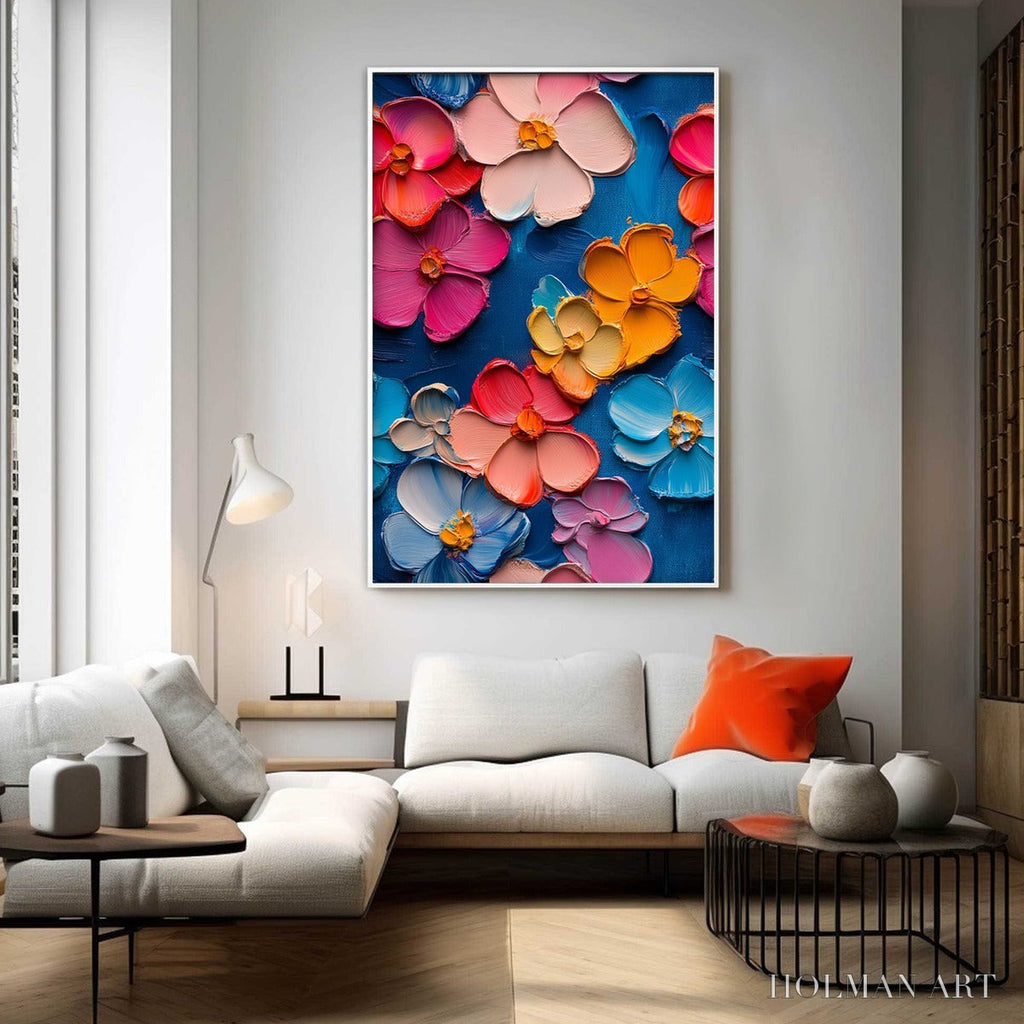 HOLMAN ART Jewel Garden – Colorful Impasto Floral Oil Painting on Canvas - image 5