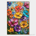 HOLMAN ART Blooming Rhapsody – Colorful Impasto Floral Oil Painting - image 1
