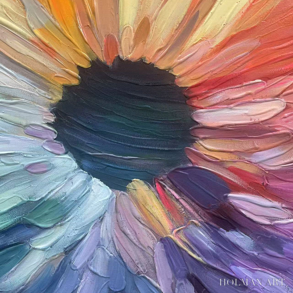 HOLMAN ART Chroma Bloom – Colorful Abstract Impasto Oil Painting - image 3
