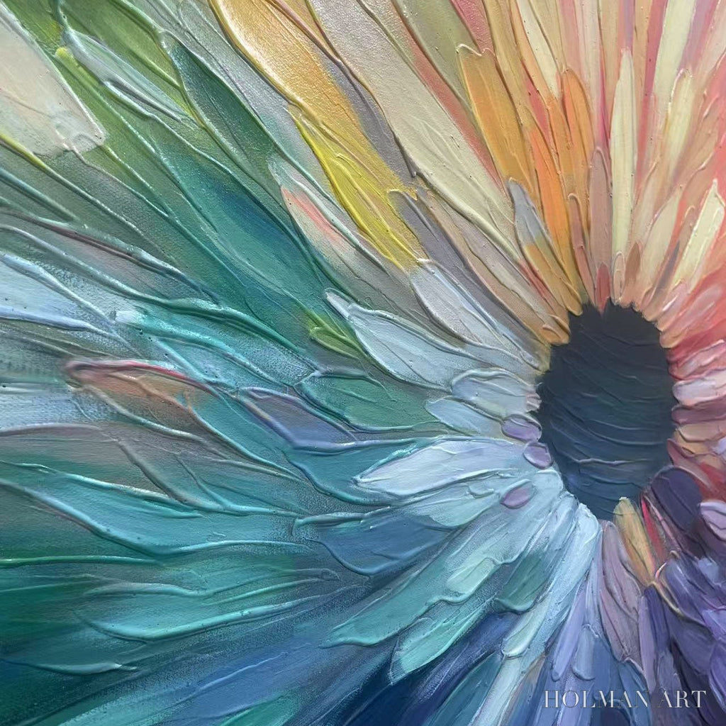 HOLMAN ART Chroma Bloom – Colorful Abstract Impasto Oil Painting - image 5