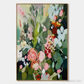 HOLMAN ART Secret Garden – Vertical Floral Painting in Vibrant Colors - image 1