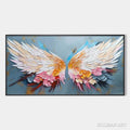 HOLMAN ART Floral Flight – Textured Floral Wings Oil Painting on Canvas - image 1