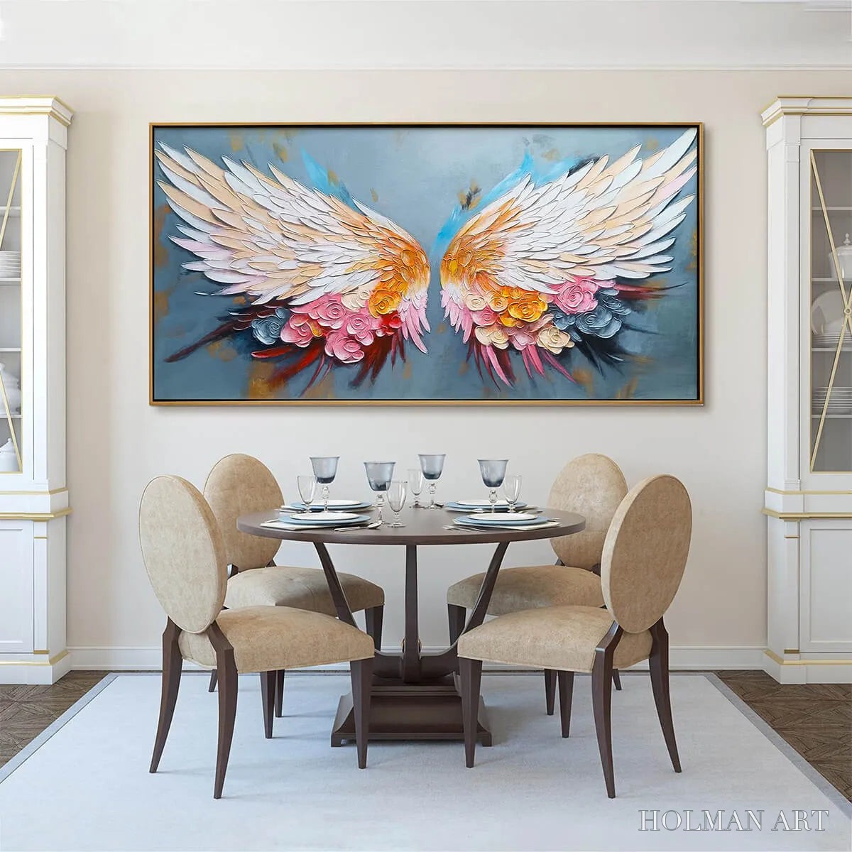 HOLMAN ART Floral Flight – Textured Floral Wings Oil Painting on Canvas - image 6