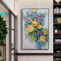 HOLMAN ART Golden Hour Roses – Vertical Textured Floral Oil Painting on Canvas - image 2