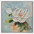 HOLMAN ART Blossom'S Grace – Textured Impasto Magnolia Painting on Square Canvas - image 1