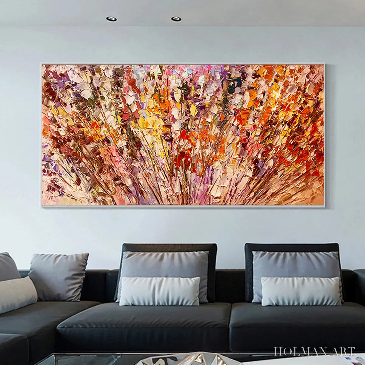 HOLMAN ART Autumn Harvest – Impasto Floral Oil Painting in Warm Autumn Hues - image 4