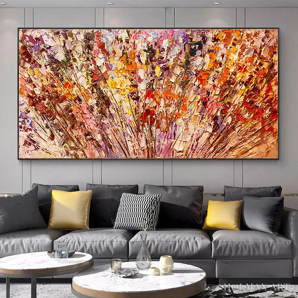 HOLMAN ART Autumn Harvest – Impasto Floral Oil Painting in Warm Autumn Hues - image 5