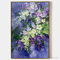 HOLMAN ART Serenity in Purple – Vertical Impasto Floral Oil Painting - image 1