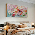 HOLMAN ART Bouquet of Joy – Panoramic Impasto Painting of Colorful Flowers, Textured Floral - image 2