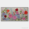 HOLMAN ART Hand-Painted Floral Oil Painting - Vibrant Garden Art - image 1