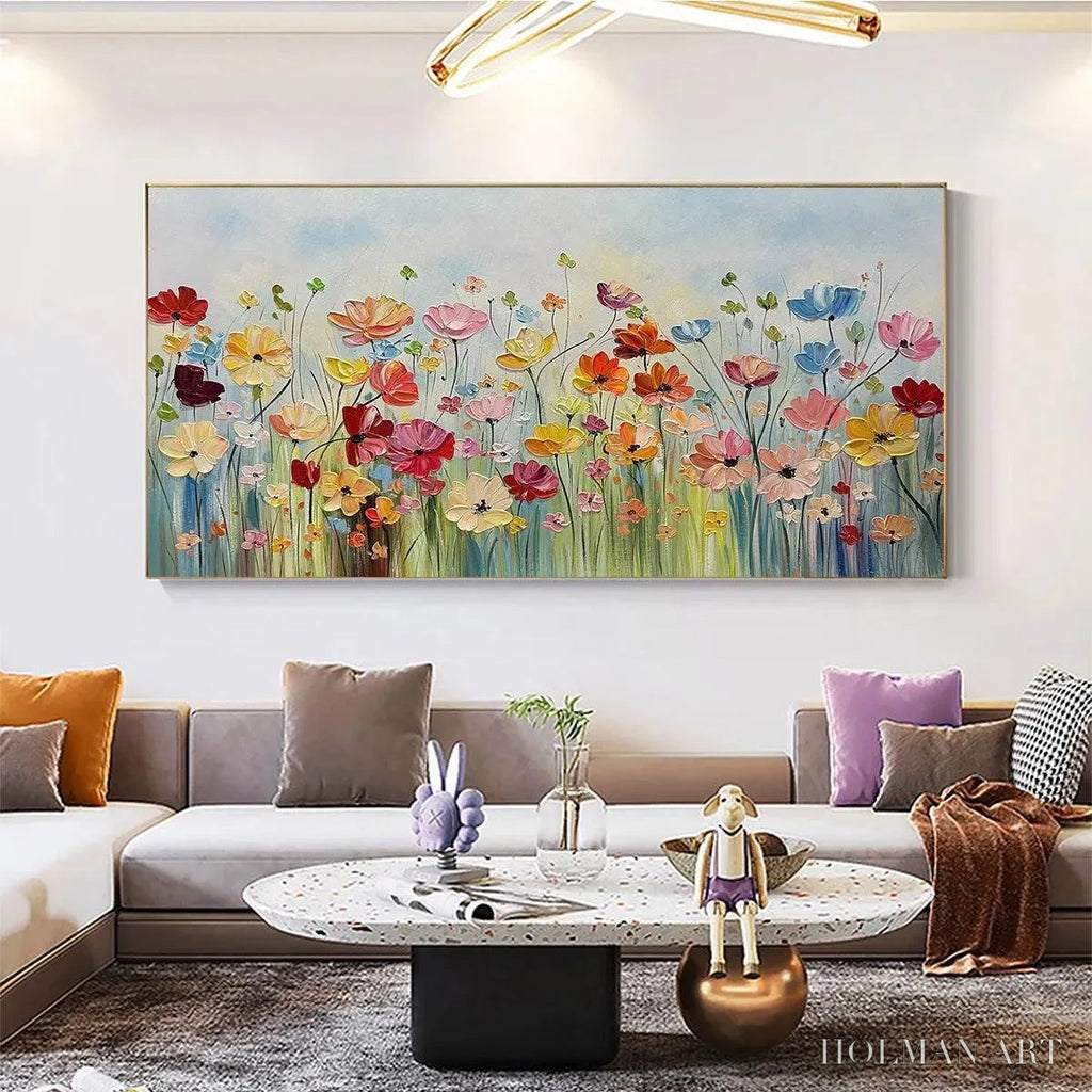 HOLMAN ART Colorful Floral Oil Painting - Blooming Garden Art - image 4