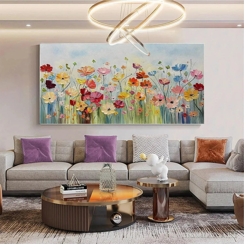 HOLMAN ART Colorful Floral Oil Painting - Blooming Garden Art - image 5