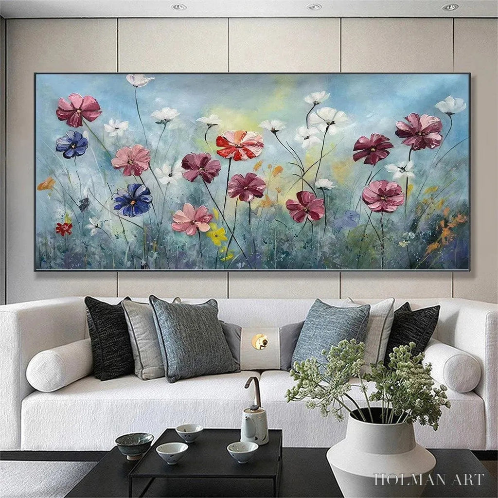 HOLMAN ART Colorful Floral Oil Painting - Vibrant Garden Art - image 2