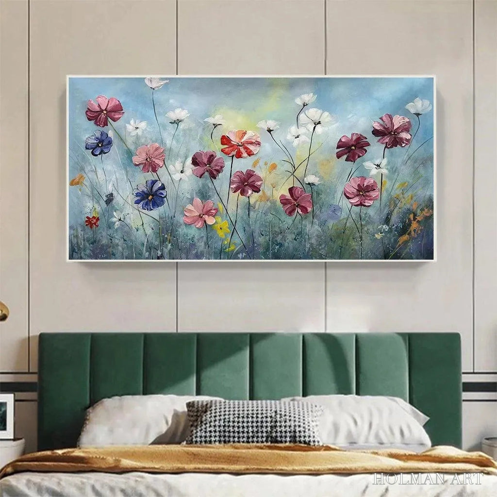 HOLMAN ART Colorful Floral Oil Painting - Vibrant Garden Art - image 4