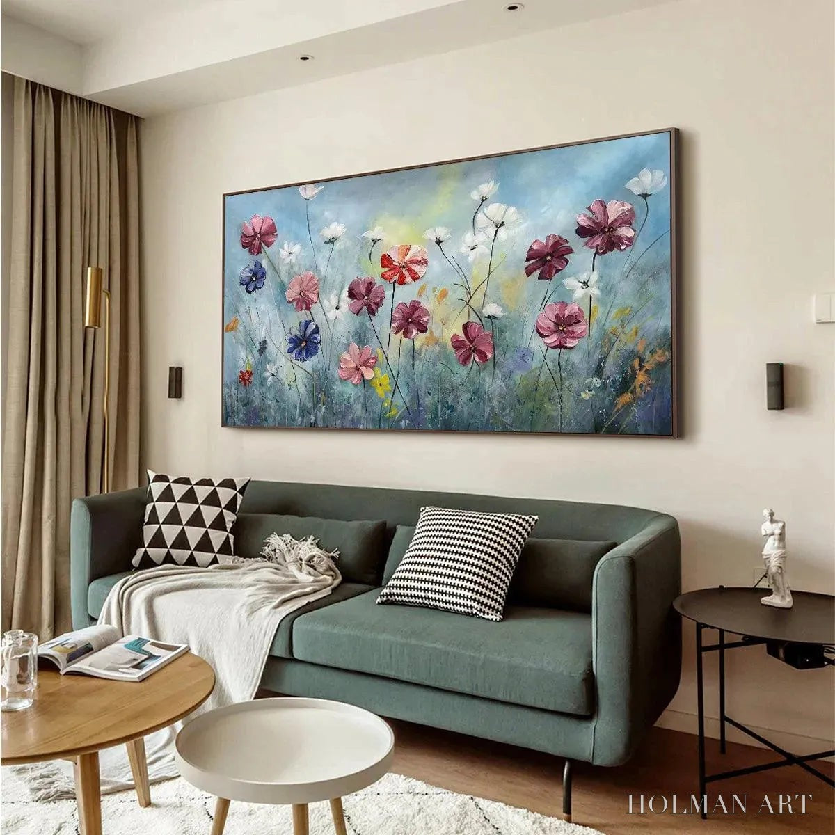 HOLMAN ART Colorful Floral Oil Painting - Vibrant Garden Art - image 5