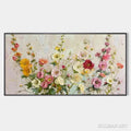 HOLMAN ART Summer Bouquet – Textured Floral Painting, Impasto , Panoramic Canvas, Colorful Decor - image 1