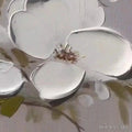 HOLMAN ART White Blossoms – Textured Floral Painting, White Flower , Panoramic Canvas, Impressionist Decor - image 2