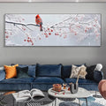HOLMAN ART Winter Cardinal Panoramic – Bird Painting, Panoramic , Winter Decor - image 2
