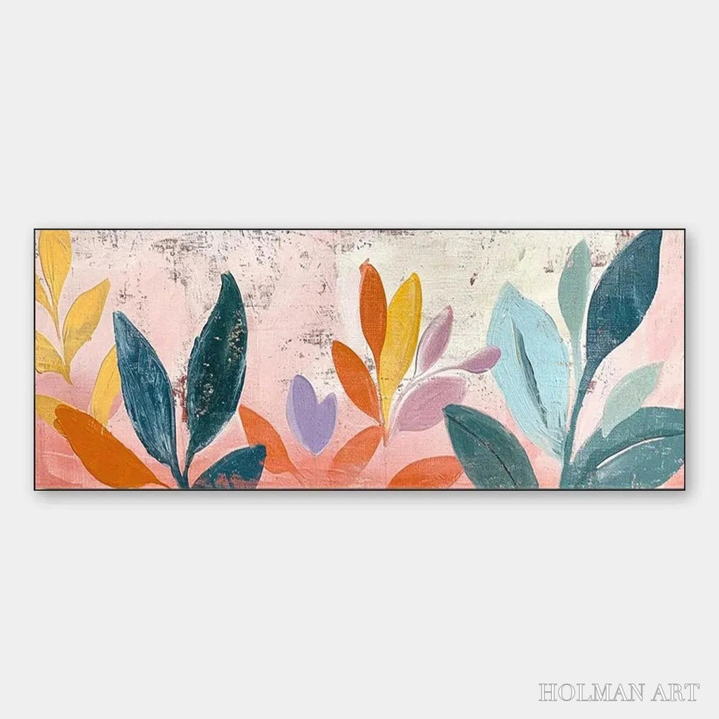 HOLMAN ART Pastel Botanical Panoramic – Floral Painting, Panoramic , Pastel Decor - image 1