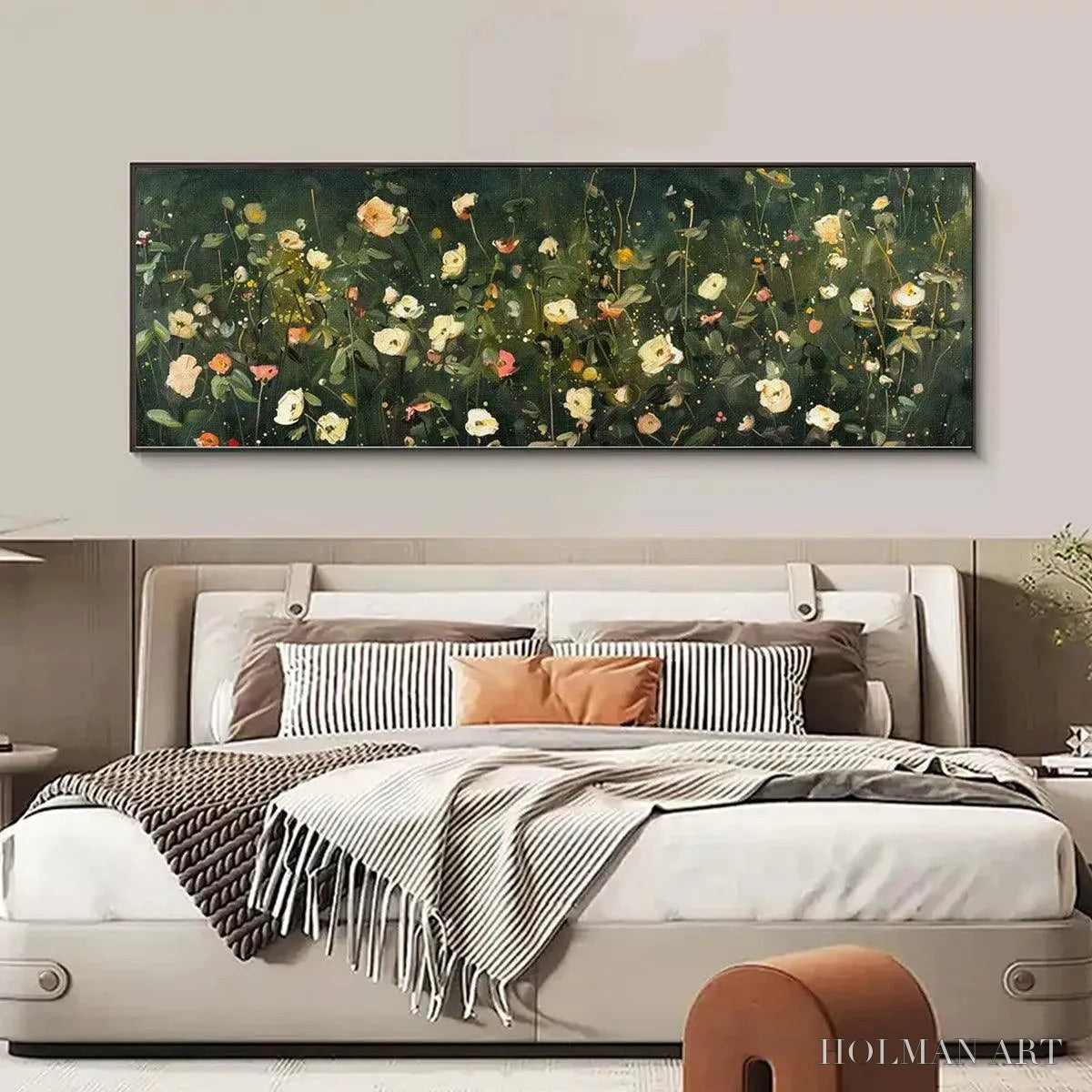 HOLMAN ART Whispering Meadow Panoramic – Wildflower Painting, Panoramic , Dark Floral Decor - image 6