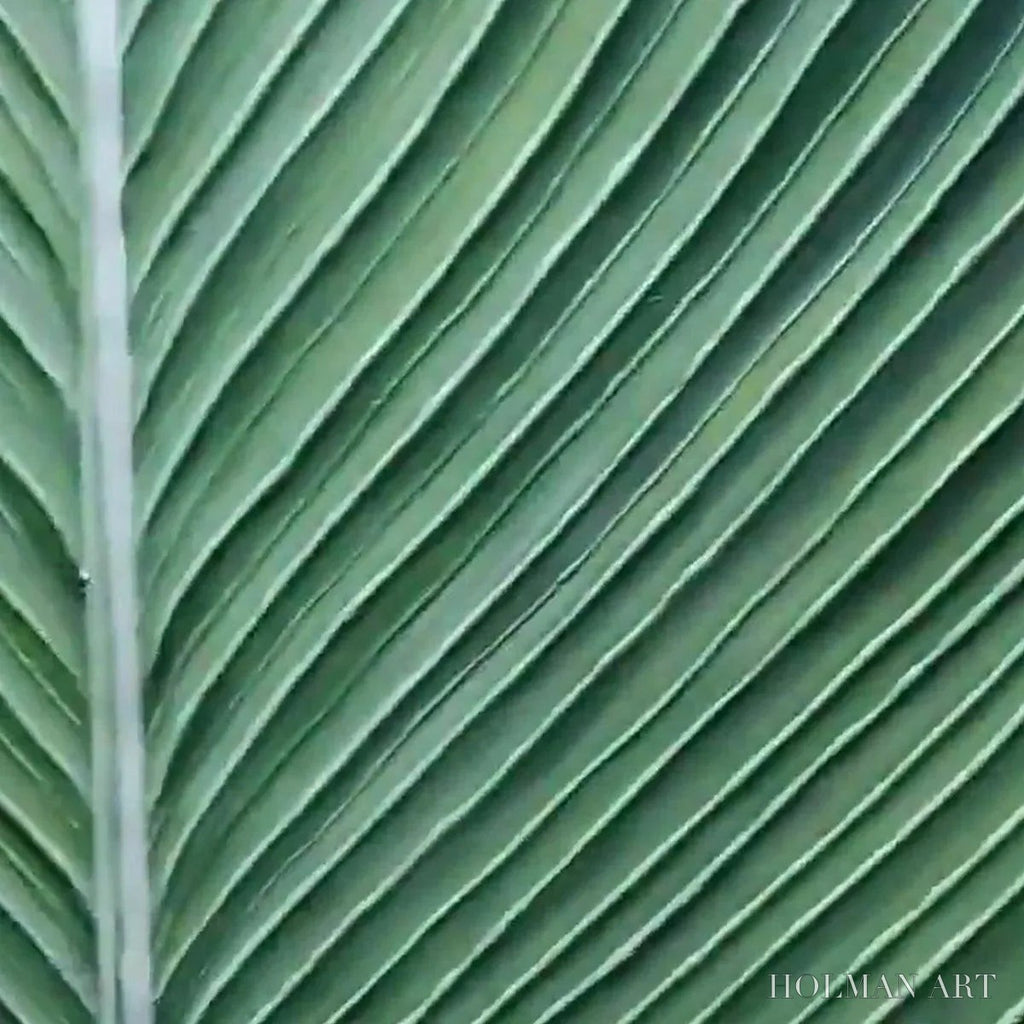 HOLMAN ART Tropical Serenity – Minimalist Botanical Painting, Green Leaf , Vertical Canvas - image 6