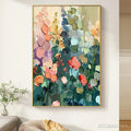 HOLMAN ART Blooming Meadow – Textured Floral Painting, Colorful Wildflower , Vertical Canvas, Impasto Decor - image 2