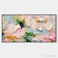HOLMAN ART Spring Bouquet – Textured Floral Painting, Pastel , Panoramic Canvas, Impasto Decor - image 1
