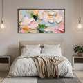 HOLMAN ART Spring Bouquet – Textured Floral Painting, Pastel , Panoramic Canvas, Impasto Decor - image 2