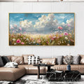HOLMAN ART Cosmos Field – Textured Floral Landscape Painting, Impasto , Horizontal Canvas, Wildflower Decor - image 2