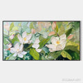 HOLMAN ART Magnolia Blossoms – Textured Floral Painting, Impasto , Horizontal Canvas, Magnolia Decor - image 1