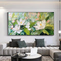 HOLMAN ART Magnolia Blossoms – Textured Floral Painting, Impasto , Horizontal Canvas, Magnolia Decor - image 2