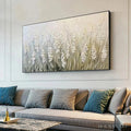 HOLMAN ART Whispering Fields – Textured White Floral Painting, 3D Flower , Panoramic Canvas, Serene Decor - image 2