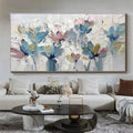 HOLMAN ART Pastel Dream – Textured Floral Painting, Pastel Flower , Panoramic Canvas, Impressionist Decor - image 2