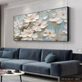 HOLMAN ART White Magnolia Blossoms – Textured Floral Painting, White Flower , Panoramic Canvas, Impressionist Decor - image 2