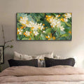 HOLMAN ART Orange Blossom – Textured Floral Painting, White Flowers , Panoramic Canvas, Impressionist Decor - image 2