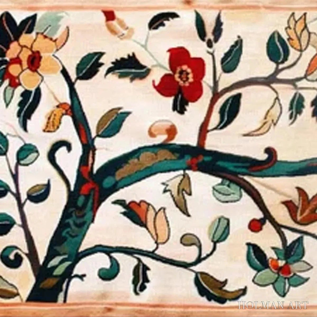 HOLMAN ART Flowering Branch Tapestry Panoramic – Floral Tapestry Painting, Panoramic - image 3