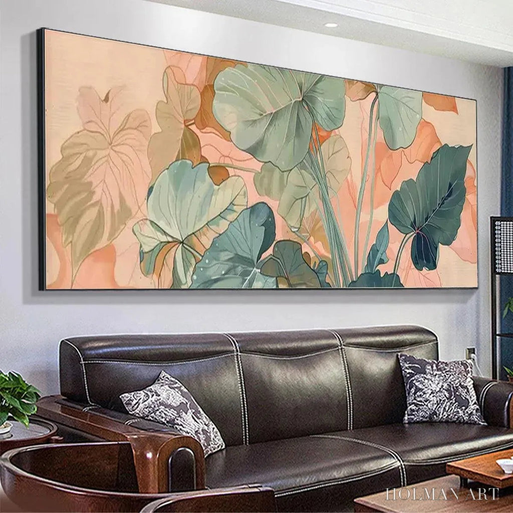 HOLMAN ART Tropical Leaf Panoramic – Botanical Painting, Panoramic - image 5