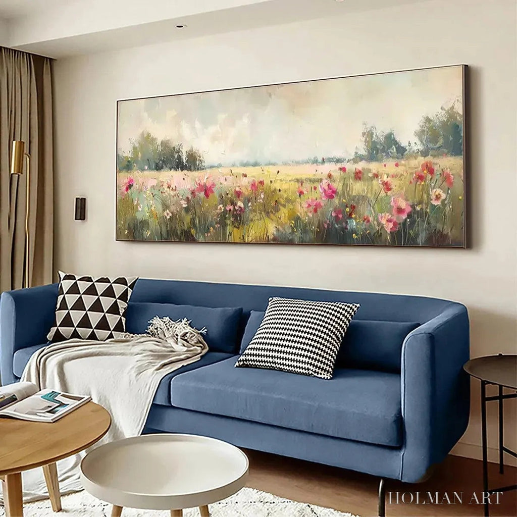 HOLMAN ART Wild Flower Field Panoramic – Wildflower Painting, Panoramic - image 4