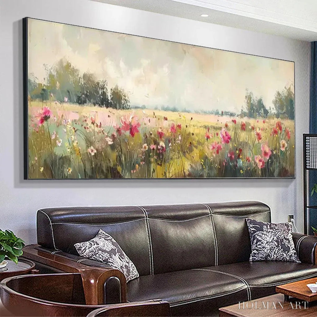 HOLMAN ART Wild Flower Field Panoramic – Wildflower Painting, Panoramic - image 5
