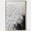 HOLMAN ART White Textured Bloom – 3D Floral Impasto Painting, Vertical - image 1