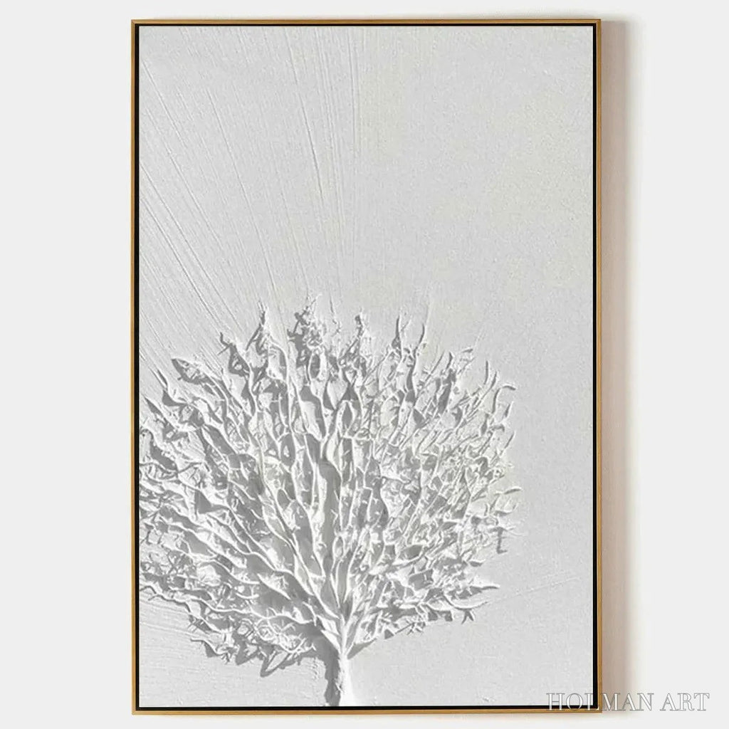 HOLMAN ART White Textured Tree – Textured Floral - image 1