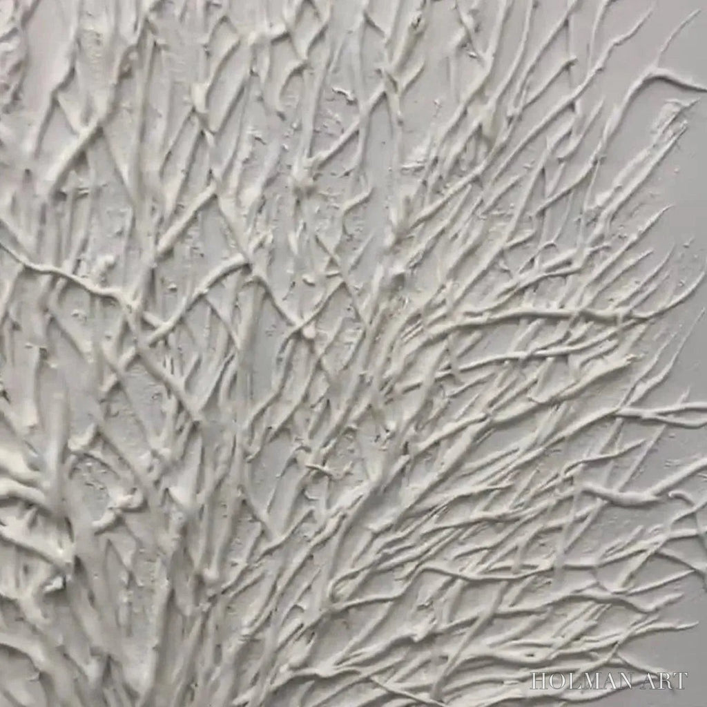 HOLMAN ART White Textured Tree – Textured Floral - image 4