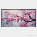 HOLMAN ART Springtime Serenade – Textured Cherry Blossom Painting, Horizontal - image 1